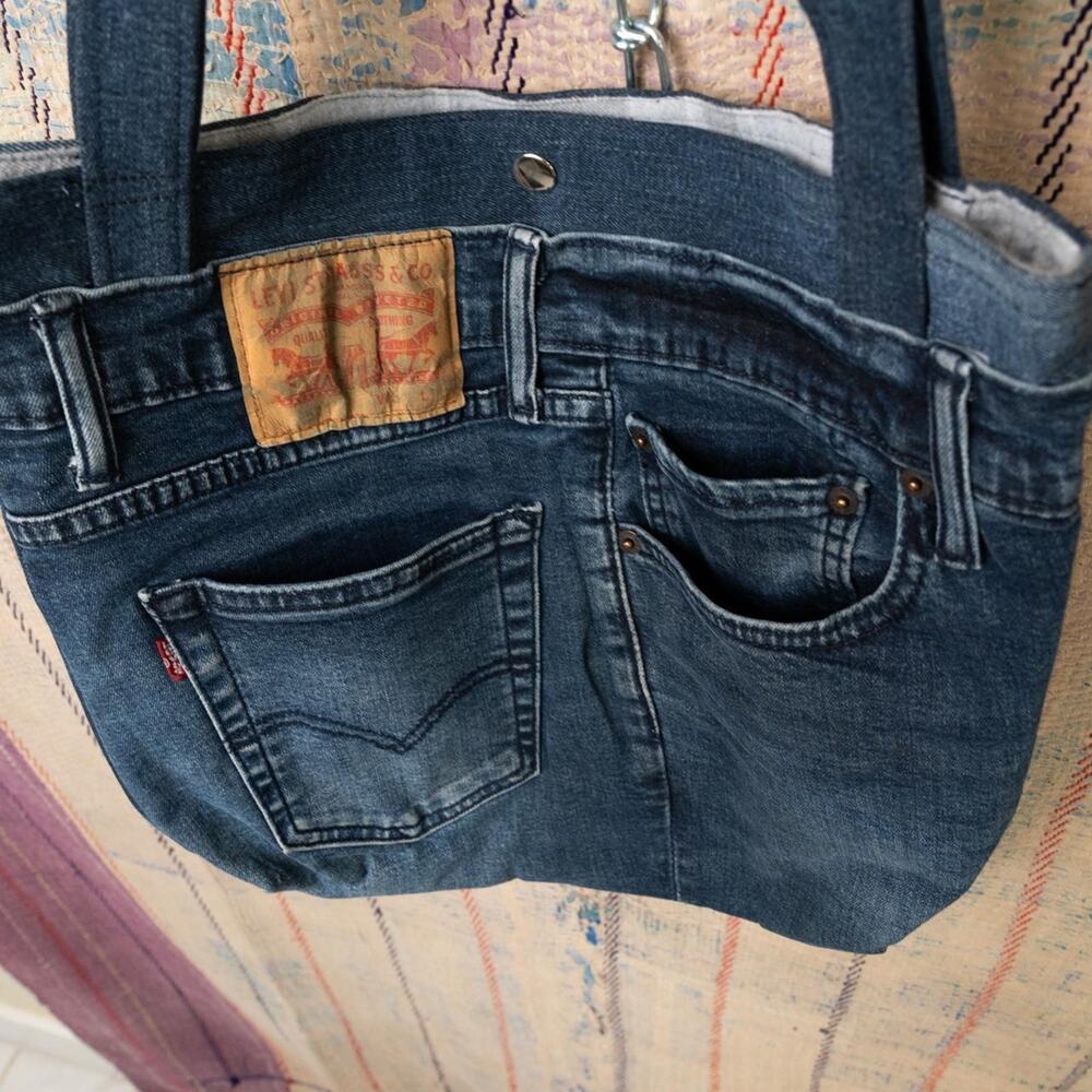 Reworked upcycled tote bag - Picture 4 of 7